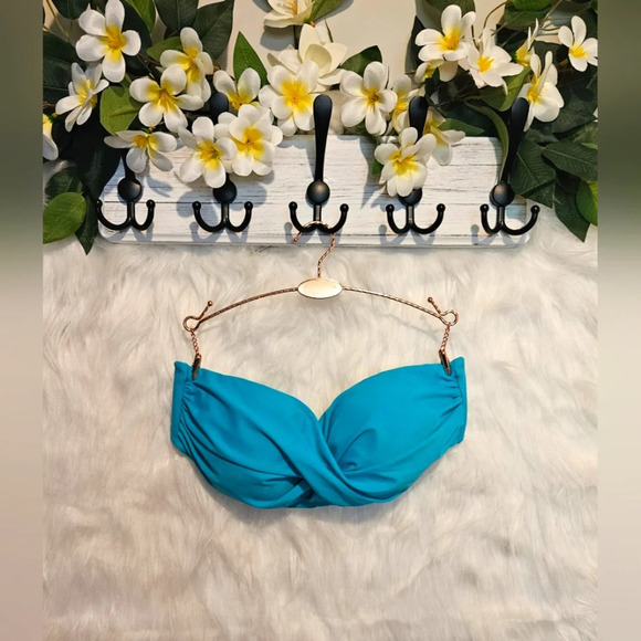 George Twist Front Padded Bandeau Bikini Top - Picture 2 of 5